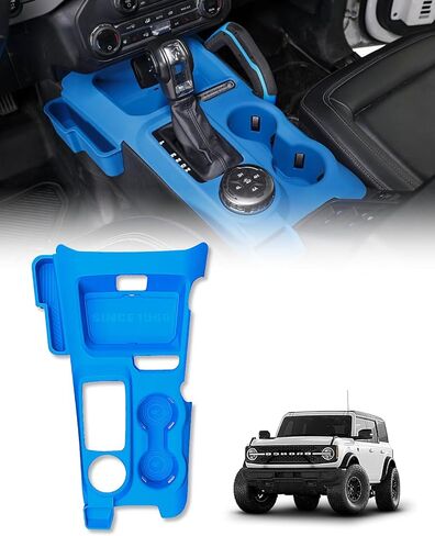 ROADER Bronco Center Console Organizer Compatible with 2021-2025 New Ford Bronco Interior Accessories, Dashboard Behind Screen Storage Tray with Phone Holder Dash Organizer-Black in Saudi Arabia