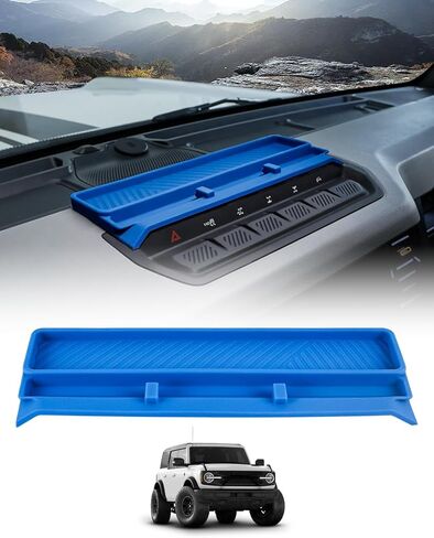 ROADER Bronco Center Console Organizer Compatible with 2021-2025 New Ford Bronco Interior Accessories, Dashboard Behind Screen Storage Tray with Phone Holder Dash Organizer-Black in Saudi Arabia