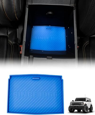 ROADER Bronco Center Console Organizer Compatible with 2021-2025 New Ford Bronco Interior Accessories, Dashboard Behind Screen Storage Tray with Phone Holder Dash Organizer-Black in Saudi Arabia