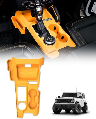 ROADER Bronco Center Console Organizer Compatible with 2021-2025 New Ford Bronco Interior Accessories, Dashboard Behind Screen Storage Tray with Phone Holder Dash Organizer-Black in Saudi Arabia
