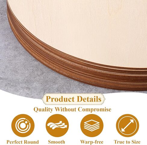30 Pcs 12 Inch Wood Circles for Crafts, Unfinished Wood Rounds Discs with Twine Blank Wooden Round Circles for DIY Crafts Door Hanger Sign Painting Home Wall Decor Gift in Saudi Arabia