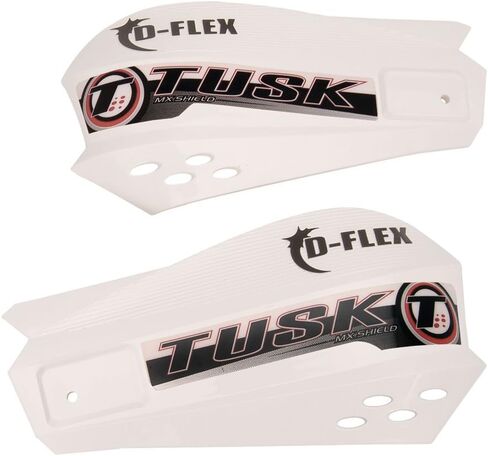 دروع اليد البلاستيكية البديلة Tusk MX D-Flex - بيضاء، متينة للدراجات النارية وحراس اليد على الطرق الوعرة in Kuwait