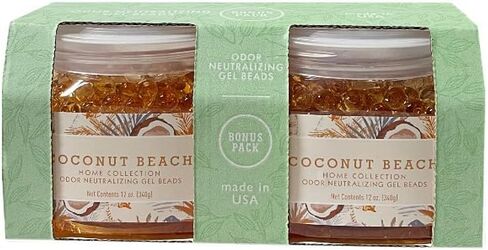 Punati Home Fragrance Odor Eliminator Gel Beads - 12 oz, Pack of 2 - Air Freshener Made with Essential Oils - Eliminates Odors in Bathrooms, Cars, Boats, RVs - Coconut Beach in Saudi Arabia