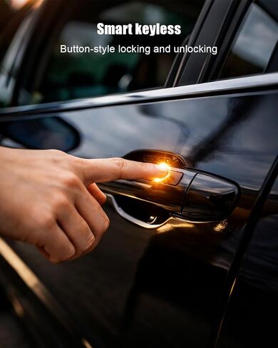 Front Driver Side Left Black Exterior Door Handle with Smart Entry Keyhole 6-Pin, Fit for Hyundai Elantra 2017-2020 Replace 82651-F2200 82652-F2010 in Saudi Arabia