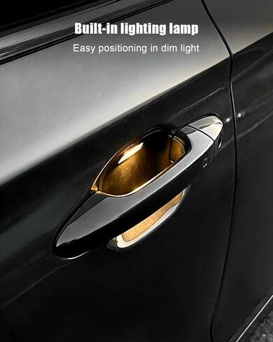 Front Driver Side Left Black Exterior Door Handle with Smart Entry Keyhole 6-Pin, Fit for Hyundai Elantra 2017-2020 Replace 82651-F2200 82652-F2010 in Saudi Arabia