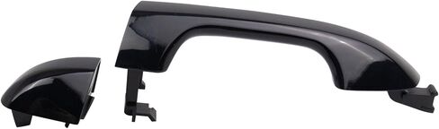 TRQ Front Left Exterior Door Handle Black Driver Side Compatible with 2017-2022 Kia Sportage in Kuwait