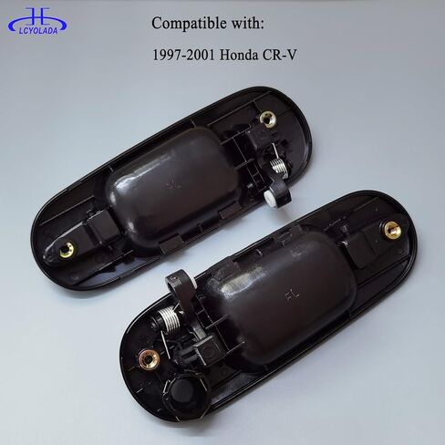 مجموعة من 4 مقابض أبواب خارجية متوافقة مع Honda CR-V CRV 1997 1998 1999 2000 2001، السائق الخلفي الأمامي وجانب الراكب # 77609، 77628، 77623، 77639، أسود أملس in Kuwait