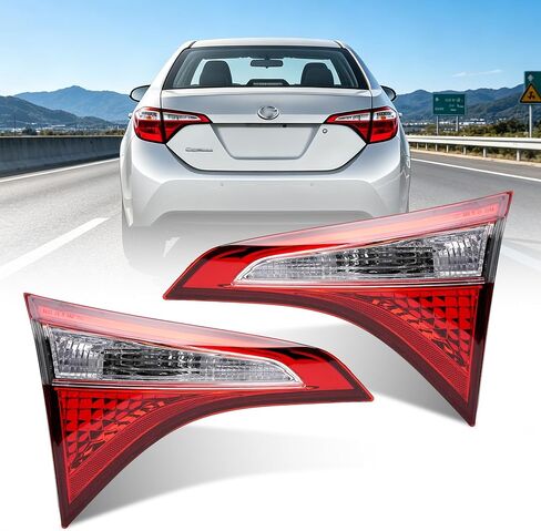 Right Outer Tail Light Assembly Compatible with Corolla 2014 2015 2016, Rear Taillights Brake Lamps with Halogen Bulbs and Clear Lens Replaces 8155002750 (Passenger Side) in Saudi Arabia