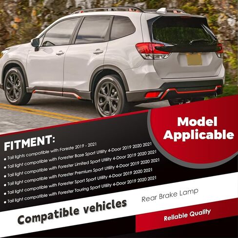مجموعة مصابيح خلفية Nakkaa الجانب الأيمن متوافقة مع Foreste 2019-2021 مصباح الفرامل الخلفي للركاب 84912SJ070 SU2804111 (يمين) in Kuwait