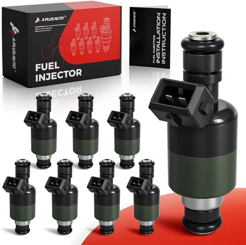 Fuel Injectors Set of 8, Compatible with 1994 1995 1996 Chevy Impala Camaro Corvette Caprice, 1994 Commerical Chassis, Buick Roadmaster, Cadillac Fleetwood, Pontiac Firebird V8 5.7L, Gas in Saudi Arabia