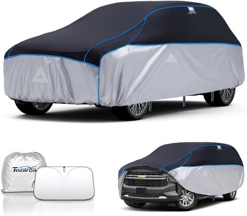 Hail Protector Car Cover for SUV(Length:Length:201"-218") + Gift Windshield Sunshade, Multi-Layered EVA Hail Proof Car Cover, Padded Car Hail Protector Tahoe, Expedition, Escalade, Yukon etc. in Saudi Arabia
