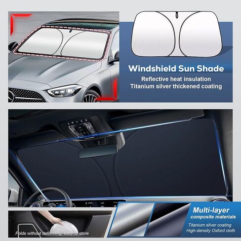 Hail Protector Car Cover for SUV(Length:Length:201"-218") + Gift Windshield Sunshade, Multi-Layered EVA Hail Proof Car Cover, Padded Car Hail Protector Tahoe, Expedition, Escalade, Yukon etc. in Saudi Arabia