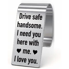Best Dad Ever Drive Safe I Love You Visor Clip for Cars, Daddy Birthday Gifts Ideas for Men, Fathers Day Best Dad Gifts, Dad Present from Son Daughter, Car Accessories for Father (Large) in Saudi Arabia