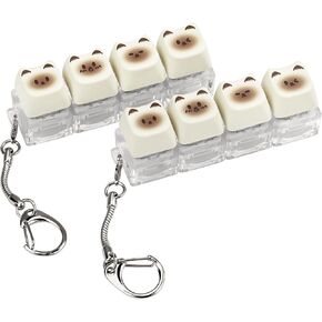2 Pack Cute Cat Keyboard Fidget Toy – Clicky, Creamy Stress Relief Fidget Clicker Keychain – Quiet Fidget Toys for Adults, Boost Focus & Calm Anxiety at Work, Travel – Ideal Stress in Kuwait