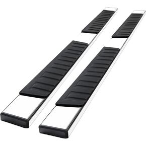 COMNOVA 6 Inch Frame Mount Running Boards Compatible with 1999-2013 Chevy Silverado 1500 Double Cab. Heavy Duty Carbon Steel Black Step Bar for Silverado, Nerf Bars Side Steps Rock Sliders. in Saudi Arabia