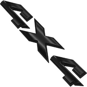 4x4 Emblem Sticker, 3D Fender Badge Decal Car Sticker, 4 x 4 Emblem Nameplate Decal, Truck Decals Auto Accessories for Dodge Ram 1500 2500 3500, Jeep Grand Cherokee Compass Wrangler (Black) in Saudi Arabia