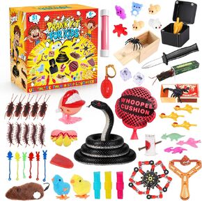 51PCS Prank Kit for Kids - Ultimate Practical Joke Toys Set - Prank Stuff for April Fools Day, Halloween, Christmas - Funny Gag Gifts Pack Box for Kids in Saudi Arabia