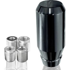 Weighted Shift Knob for Automatic and Speed Manual Cars, 3.15" Stick Shifter Snobs, with 4 Alloy Adapters M8 M10 M12 x 1.25, M10x1.5 (Black) in Saudi Arabia