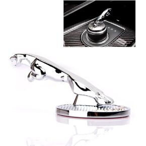 3D Fit Jaguar Gear Shift Knob Cover Decoration Trim Sticke Cover Button Decals Car Jaguar Accessories (Knob Cover-Silver) in Saudi Arabia