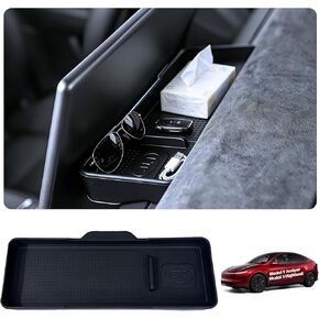 for Tesla Behind Screen Storage Box Model Y Juniper Model 3 Highland Accessories 2025-2026 Center Console Sunglass Tissue Holder Hidden Dashboard Organizer Key Card Air Vent Tray in Saudi Arabia