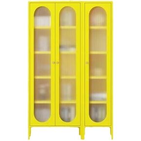 Iron Bookshelf with Door Display Cabinet Single Seam in Saudi Arabia