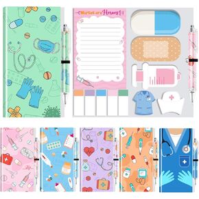 6 Sets CNA Week Gift Bulk Nurse Sticky Notes with Pen Medical Assistant Self-Stick Notes Pads Bundle Writing Memo Pad for CNA Week Gift Nursing Students Graduation Gifts in Saudi Arabia