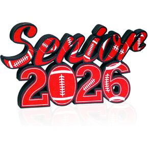 Football 2026 Senior Sign Graduation Table Centerpieces for High School and College Sports Player Team Party Decorations - 13.19"x 5.75"x 0.39" in Saudi Arabia