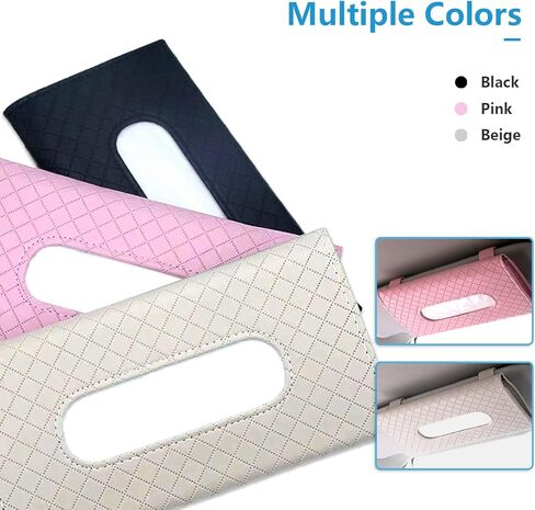 Car Visor Tissue Holder, Sun Visor Napkin Holder Backseat Tissue Case, Premium Car Tissue Box for car, Car Tissue Holder(Beige) in Saudi Arabia