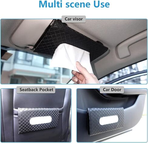 Car Visor Tissue Holder, Sun Visor Napkin Holder Backseat Tissue Case, Premium Car Tissue Box for car, Car Tissue Holder(Beige) in Saudi Arabia