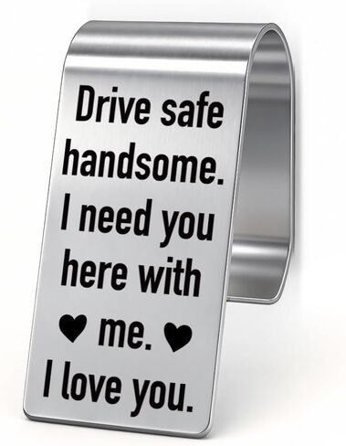 Best Dad Ever Drive Safe I Love You Visor Clip for Cars, Daddy Birthday Gifts Ideas for Men, Fathers Day Best Dad Gifts, Dad Present from Son Daughter, Car Accessories for Father (Large) in Saudi Arabia