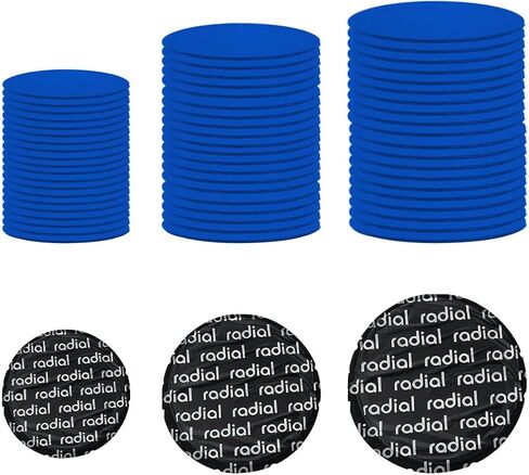 15PCS Car Tire Repair Patch, 32mm 43mm 58mm Rubber Round Vehicle Tyre Puncture Repair Plug Patch, Self Adhesive Auto Repairing Tool Accessories, Universal for SUV Truck Motorcycle in Kuwait