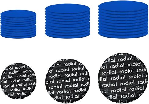 15PCS Car Tire Repair Patch, 32mm 43mm 58mm Rubber Round Vehicle Tyre Puncture Repair Plug Patch, Self Adhesive Auto Repairing Tool Accessories, Universal for SUV Truck Motorcycle in Kuwait