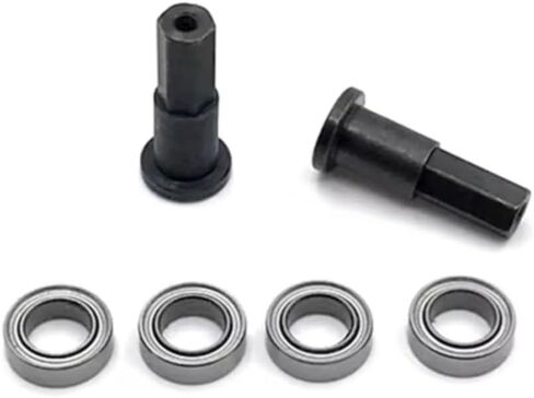 RC Repair Parts Compatible with WPL D12 1/10 Rc Car Upgrade Modification Accessories Parts Front Steering Cup Axle Cup Bearing(Black) in Kuwait