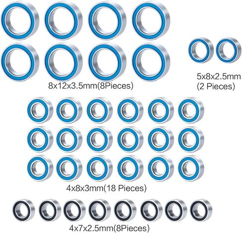RC Repair Parts Compatible with Summit for E-Revo for Slash 1/16 RC Car Upgrade Parts Accessories 36Pcs Wheel Hubs Axle Rubber Sealed Bearing Kit in Kuwait