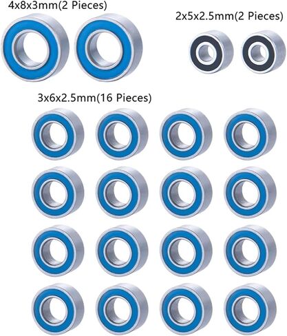 RC Car Parts Compatible with Axial for SCX24 90081 for Deadbolt C10 for JLU for Gladiator for Bronco 1/24 RC Crawler Car Parts 20Pcs Ball Bearing Kit in Saudi Arabia