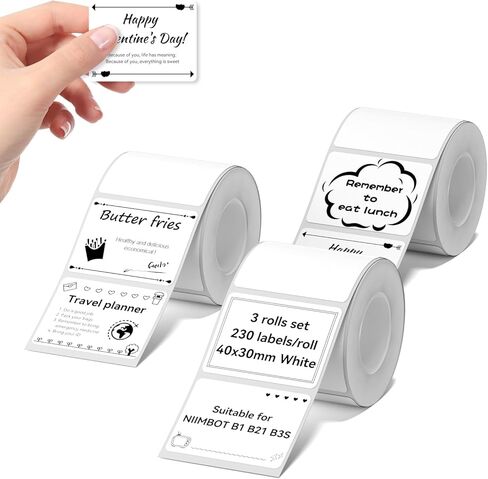 NIIMBOT Cable Labels 3 Rolls Set for B1/B21/B2/B31 Label Maker, 3 Colors in Kuwait