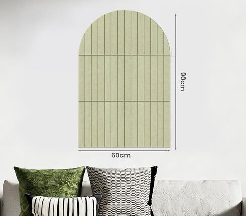 Large Arched Felt Bulletin Board 35" x 24",Cork Board Alternative - 6 Customized Felt Wall Tiles with Push Pins, Cork Boards for Walls Pin Board for Office & Home Panels - Sage Green in Saudi Arabia