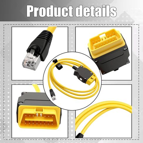 VOE OBD Ethernet Cable Compatible with Volvo Vehicles Based on SPA CMA Platform 2016+,6.6 Ft RJ45 OBD Cable Compatible with VIDA PC Software or Third-Party Software Replace For 9513108 9513062 in Kuwait