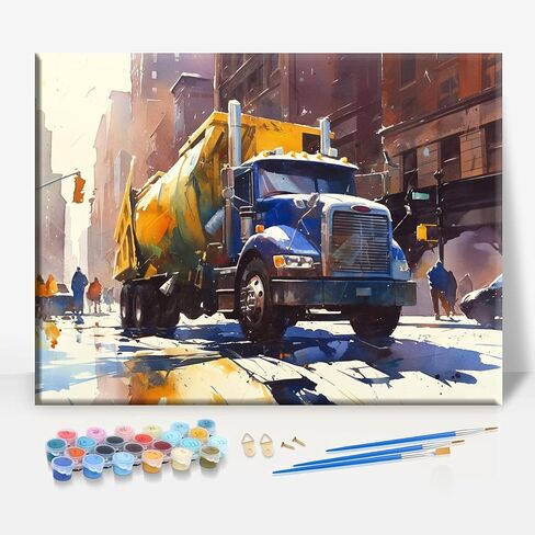 HUINORYA Female PET Groomer Blue Collar Heroes Framed Canvas DIY Paint by Numbers Kit Bar Cafe Cave Home Room Wall Bathroom Porch Patio Decor Gift, 16 x 12 Inch in Saudi Arabia