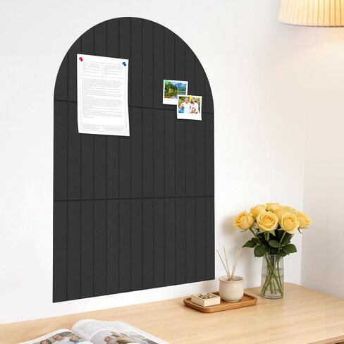 Large Arched Felt Bulletin Board 35" x 24",Cork Board Alternative - 6 Customized Felt Wall Tiles with Push Pins, Cork Boards for Walls Pin Board for Office & Home Panels - Sage Green in Saudi Arabia