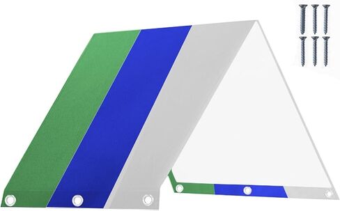 Playground Replacement Canopy, 52" x 90" Swing Set Replacement Tarp, Waterproof 210D Oxford Cloth Playset Tarp for Kids Outdoor, Backyard Playground (Green Blue Gray) in Saudi Arabia