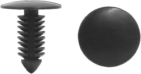 MANSHU 200 Pcs Black Plastic Push Clip Fasteners, 7mm Hole Size, Universal Automotive Body Clips in Saudi Arabia