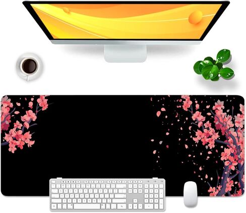 Mac Shortcut Key Mouse Pad Black Large Desk Pad Excel Word Desk Mat Memo, XL Gaming Mouse Mat 31.5x11.8x0.12 inch (Mac Commands) in Saudi Arabia