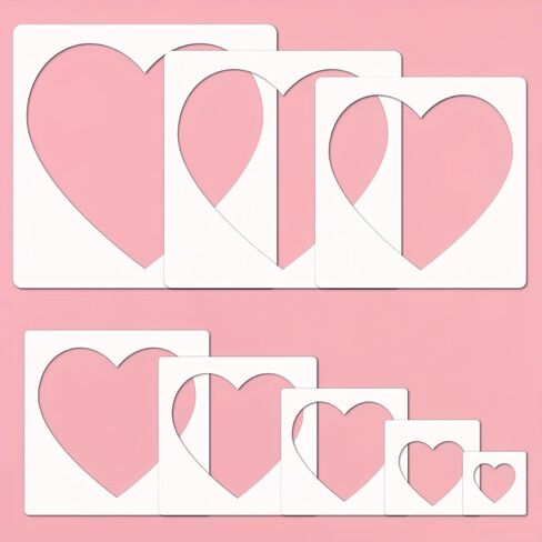 8 PCS Large Star Stencils Drawing Painting Spraying Airbrushing Template Stencil, Different Sizes,Plastic Stencils for Painting DIY Craft Walls Wood Paper Art Projects Home Decoration (Star Shapes) in Kuwait