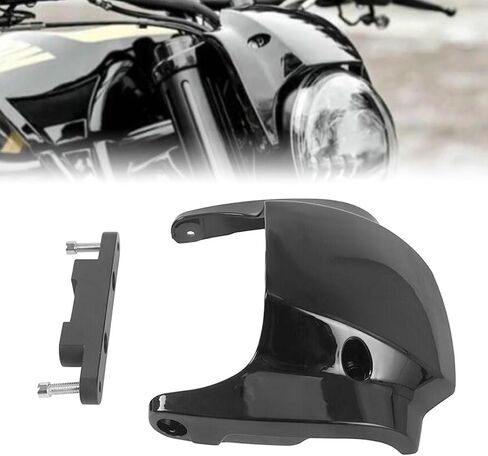 غطاء أمامي للدراجة النارية يناسب 2002 2003 2004 2005 2006 2007 2008 2009 2010 2011 Harley V-Rod Night Rod لامع أسود in Kuwait