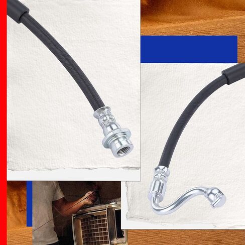JC Whitney JFBAJCWBHH00296 مجموعة من خراطيم هيدروليكية للفرامل الأمامية اليسرى واليمنى - متوافقة مع Nissan Titan 2004-2007، Armada 2005-2007، Pathfinder Armada 2004، INFINITI QX56 2004-2006 in Kuwait
