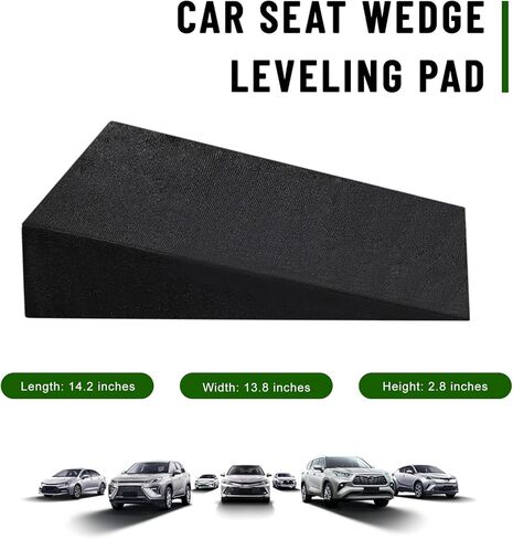 2 PCS Auto Seat Wedge Leveling Cushion, Breathable Angled Design Car Rear Seat Leveling Pad, Comfortable Wedge Foam Pad Backseat Cushion for Outdoor Camping Travel in Saudi Arabia