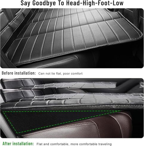2 PCS Auto Seat Wedge Leveling Cushion, Breathable Angled Design Car Rear Seat Leveling Pad, Comfortable Wedge Foam Pad Backseat Cushion for Outdoor Camping Travel in Saudi Arabia