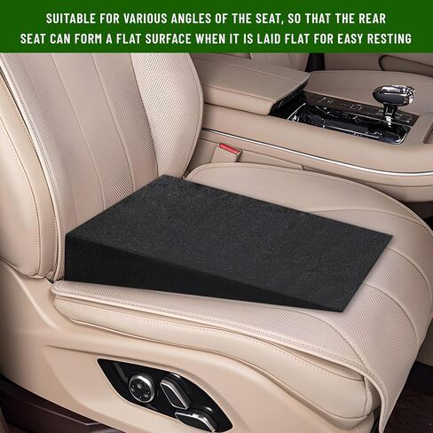 2 PCS Auto Seat Wedge Leveling Cushion, Breathable Angled Design Car Rear Seat Leveling Pad, Comfortable Wedge Foam Pad Backseat Cushion for Outdoor Camping Travel in Saudi Arabia