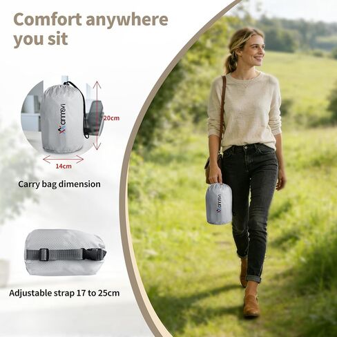 Everywhere Comfort Seat Cushion with Built-in Pump - Lightweight Foldable Air Cushion for Stadium, Travel, Office & Outdoor Seating - Ergonomic Pressure Relief Pad, 0.8 lb in Saudi Arabia